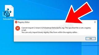 How to Fix Cannot Import the Specified File is not a Registry Script?