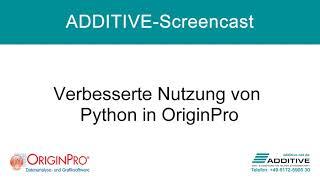 OriginLab OriginPro® 2021: Verbesserte Nutzung von Python