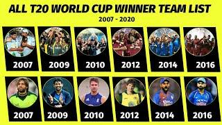 T20 World Cup Champions Team List | All T20 World Cup Winner Teams From 2007 to 2021