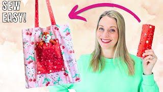 Sew a Foldable Tote Bag // Beginner Friendly Sewing Project!