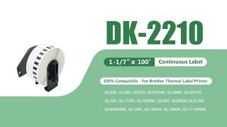 Brother DK-2210 Compatible Continuous Labels DK2210 Labels 1-1/7" x 100'