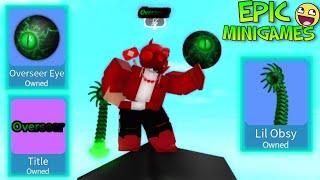 IM THE FIRST PERSON TO OBTAIN THE OBSY PET & MORE! [RBLX: Epic Minigames]