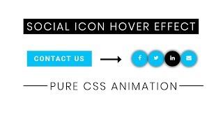 Awesome Social Media Icon hover effect using HTML CSS