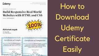 How to download Udemy Certificate in 2023 | Best tricks to download