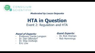 HTA in Question Event 2 - Regulation and HTA