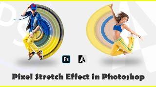 How to Make a Circular Pixel Stretch in Photoshop | Pixel Stretch Effect in Photoshop CC | Armizz