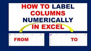 How to Label Columns Numerically in Excel