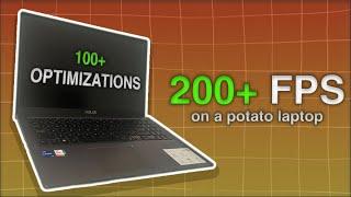 100 Fortnite PC Optimizations on a Potato Laptop