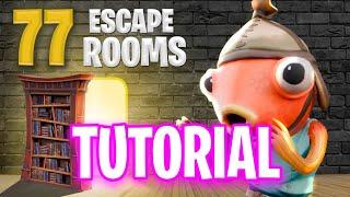 DOJOMAPS 77 LEVELS ESCAPE ROOM FORTNITE (How To Complete 77 Levels Escape Room)