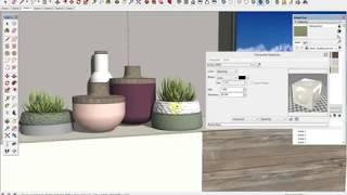 Handig met SketchUp - Twilight render - Materialen instellen & schaduw van SketchUp gebruiken