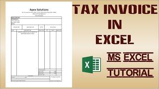 How to Create Invoice Bill in Excel in 10 minute