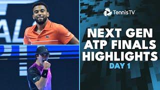 Fils vs Fonseca; Mensik, Michelsen In Action | Next Gen ATP Finals Highlights Day 1