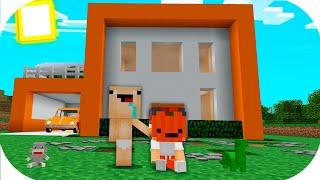 TIKKO CONSTRUYE una CASA  con BEBÉ NOOB en MINECRAFT  con Los BEBECITOS