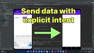 Send data from one activity to another (Explicit intent example) - Android Studio