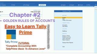 #2 Golden Rules of Accounting Complete / Accounting with Tally Prime-Basic to Advance level