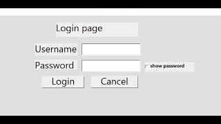 Login page using VB6.0 with out database connection (with show password button)