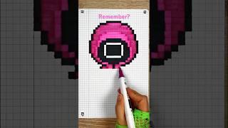 Who remember? Tutorial How to draw Squid game. Pixel Art. DIY