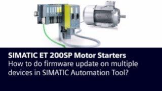 SIMATIC ET 200SP motor starter firmware update SIMATIC Automation Tool