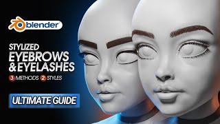 How to Create Stylized Eyebrows and Eyelashes in Blender, Clean & Simple (Ultimate Guide)