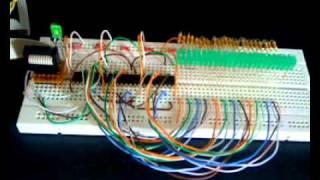 24bit Serial Shift Register with 3xCD4094 and 24 Leds