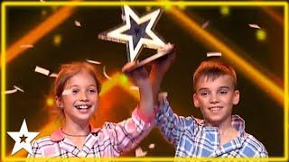 Young Aerial Dance Duo Win the GOLDEN BUZZER in an EMOTIONAL Audition! | Kids Got Talent