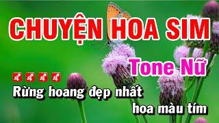 Karaoke Chuyện Hoa Sim Tông Nữ Nhạc Sống | Minh Sang Organ