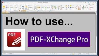 How to use pdf-Xchange pro