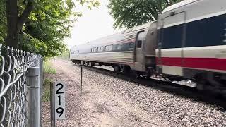 Amtrak Wolverine Blazing Through New Buffalo Michigan