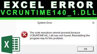 Excel error vcruntime140_1.dll