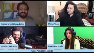 waqar zaka live chat with ducky bahi, Ahmad gaming,medic,mr Jay's ,Star anonymous pubg ban