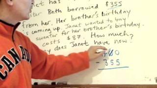 Free GED Math - Lesson 7 - Subtraction Word Problem Tutoring