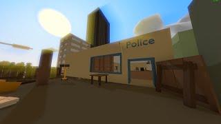 Unturned Level Editor Speed Build #4 - Police Station + Survivor Camp