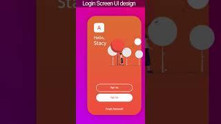 Login Screen UI design in flutter #flutter #shorts