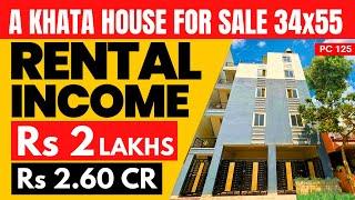 HOUSE for SALE in BANGALORE 34x55 |Rental Income Property in Bangalore 16UnitsIndependent house