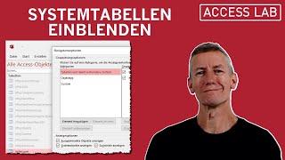 Access: Systemtabellen einblenden