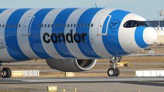 Condor A330neo (D-ANRN) mit JET-Power – Rolling Takeoff  in Frankfurt nach MRU