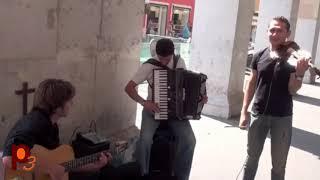 Street Musicians - Wonderful Trio playing Gypsy Jazz - Music Minor Swing by Django Reihnhardt