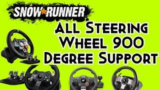 How To Set 900 degree rotation in Snowrunner | All Steering Wheel Support