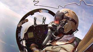 Cockpit View: AV-8B Harrier II Taking Off From USS Kearsarge. Pilot's Perspective