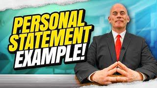 PERSONAL STATEMENT EXAMPLE! (The #1 PERSONAL STATEMENT TEMPLATE for Job Applications & Interviews!)