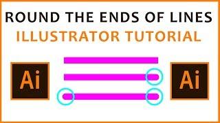 How To Round Ends of Lines in Adobe Illustrator