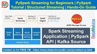 Spark Structured Streaming Application with Kafka Source |AVRO|PySpark API|DataMaking|DM| DataMaking