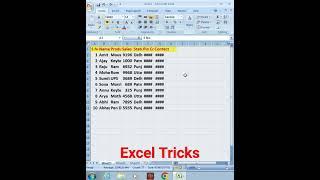 Excel Tricks|| #Excel #viral excel