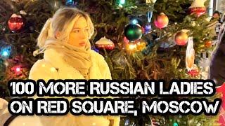 100 MORE Russian LADIES on Red Square of Moscow in Winter