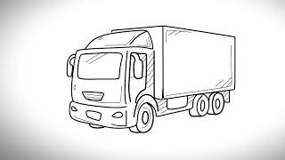 How to make Truck drawing easy ||Khitak Ashish Creations