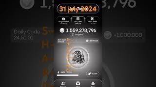 31july2024||Gemz daily codes and win coins .                 #gemzcoin #dailycodes .