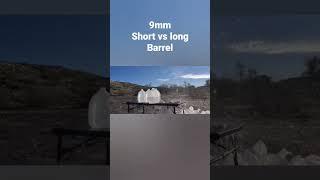 9mm 3" vs 4" barrel #shorts #shooting #fun #bullet #test