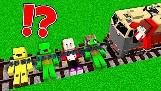 Why does JJ WANT to KILL Mikey, JJ Woman, Banana with a TRAIN in Minecraft Challenge - Maizen