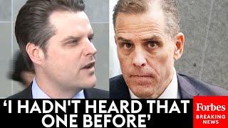 BREAKING NEWS: Matt Gaetz Reveals Hunter Biden's Closed-Door Explanation For Joining Burisma Board