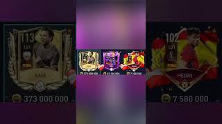 XAVI VS PEDRI VS GAVI FIFA MOBILE CARDS #fifamobile